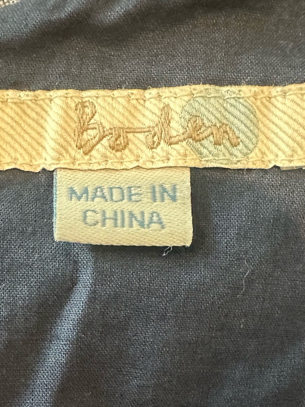 Boden Linen Blue A-Line Denim Dress with White Wave Dot Trim Cotton Lined US 6L - Picture 8 of 10